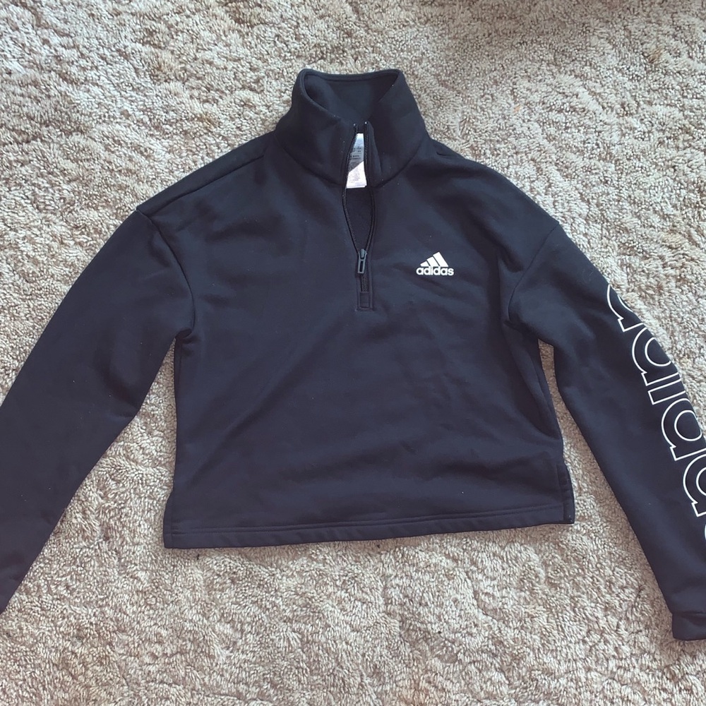 Adidas Black Quarter-Zip Jacket